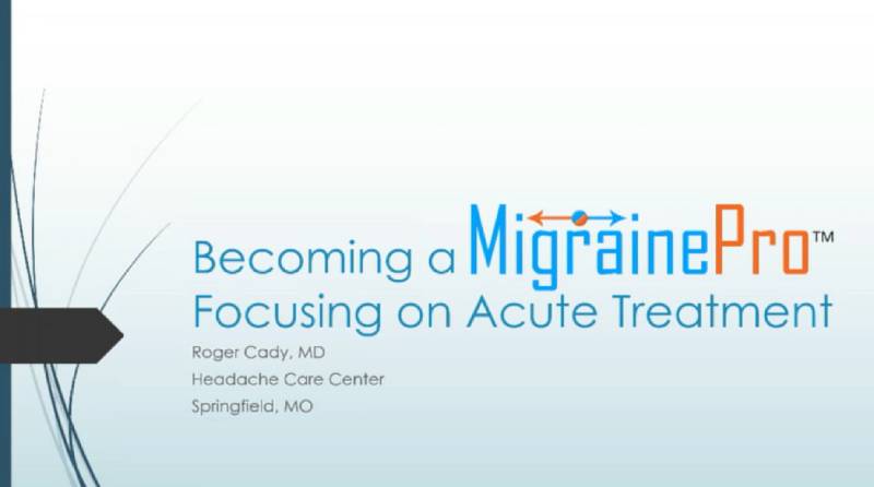 becoming a migrainepro focusing on acute treatment