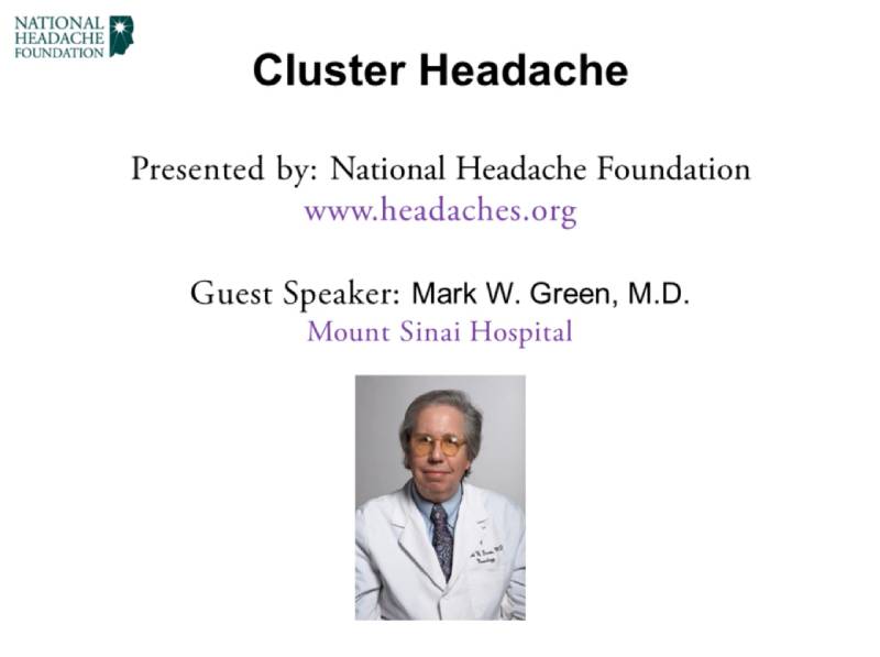 cluster headache graphic