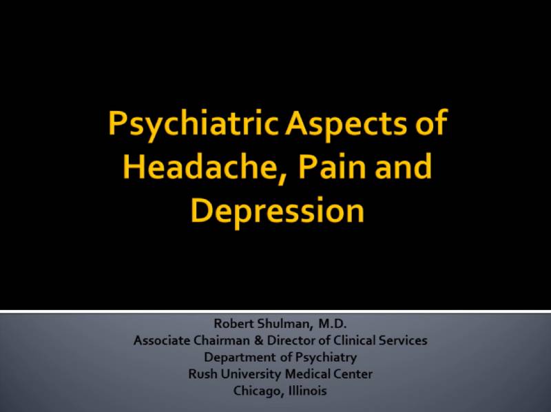 depression and headache
