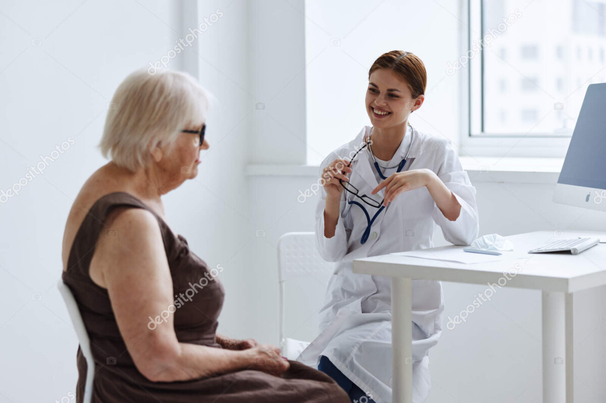 nurse in white coat patient examination health diagnostics