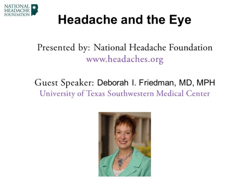 headache and the eye graphic