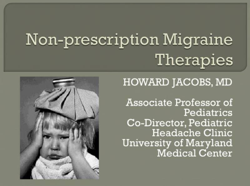 non prescription migraine therapies graphic