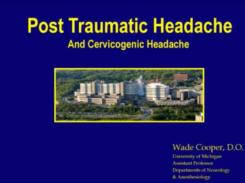 post traumatic and cervicogenic headache