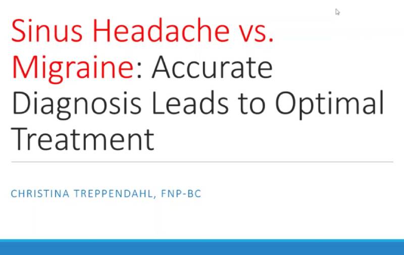 sinus headache vs migraine graphic